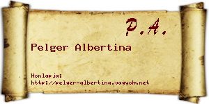 Pelger Albertina névjegykártya