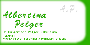 albertina pelger business card